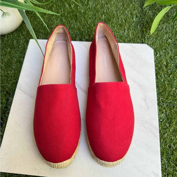 Stuart Weitzman Nugal Espadrille Flats Size Womens 8
Slip On Red - Picture 4 of 9